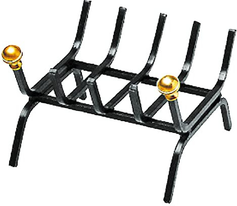 Crisalide® - Quemador de leña de hierro forjado para chimenea, estufa – Diseño elegante y robusto, 2 tamaños, organización y limpieza chimenea (55 x 35 x 16 cm)