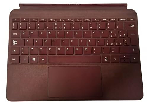 SIMPLETEK - Wireless Magnetic Keyboard 1840 - Compatible with Microsoft Surface Go 1, 2 and 3 | Italian QWERTY Layout - Burgundy Red (Refurbished)