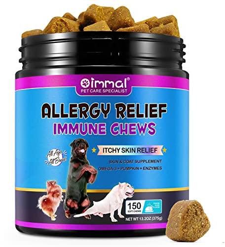 ZyranovaE Dog Allergy Relief Treats(150 Chews),Itch Immunity Treats For Dogs, Itch Relief For Dogs,Dog Allergy Chews for Skin & Seasonal Allergies, Hot Spot Treatment for Dogs