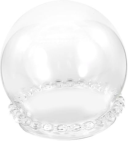 Mobestech Abdeckplatte aus Glas Cupcake-Tablett Cupcake -Stand Cupcake-Halter kuppel bonbonhalter Kuchen Glocke für Tortenplatte präsentieren Schaukuppel mit Sockel Dessertschale Transparent