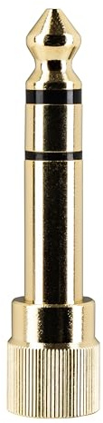Fame Audio 6,35mm Adapter M8, Gold, Für K-Serie und AKG Kopfhörer, Vergoldete Kontakte, Langlebig