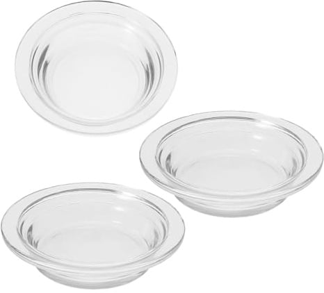 SHINEOFI 3 Stück Glas Wachswärmer Schalen Transparent 115mm Robust Hutförmig Universell Passend für Aromatherapie Duftlampen Raumduft Zubehör Wohnzimmer Büro