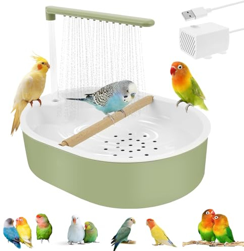 Vasca da Bagno per Uccelli, Doccia per Pappagalli, Vasca da Bagno per pappagalli, Vasca da Bagno Automatica per Pappagalli, Doccia Pappagalli per Psittacini, Uccelli, Inseparabili, Pappagallini