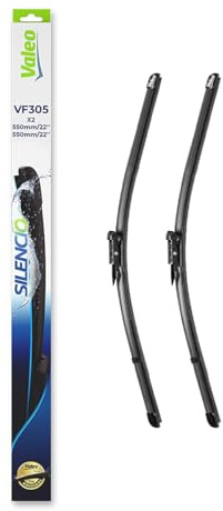 Valeo Silencio Kit of 2 Wiper Blades VF305 - Front - 550 mm / 550 mm | Flat Blades, Original Equipment Replacement, 574341