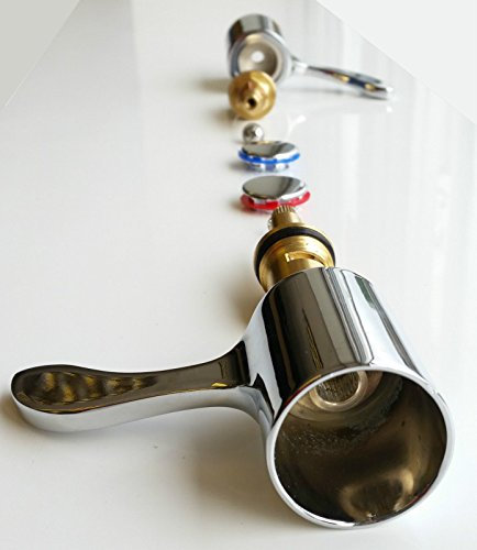 Replacement Lever Basin Tap Conversion Kit Reviver 1/2 1/4 Turn Pair Metal Head