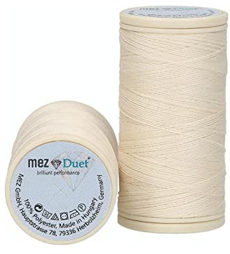 MEZ Duet Stärke 100 4645100-01033 beige Nähgarn, 100 % Polyester, 100m
