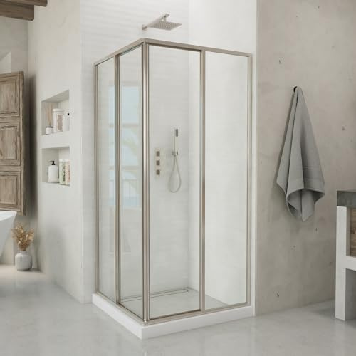 DreamLine Cornerview 34 1/2 in. D x 34 1/2 in. W x 72 in. H Framed Sliding Shower Enclosure in Chrome, SHEN-8134340-01