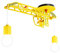 Elobra Deckenlampe Kinderzimmer Herkules, gelb, Echtholz, 60 x 20 x 20 cm, Handarbeit