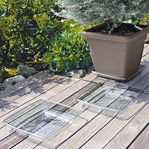 Euro 3 Plast Untersetzer Dekus Air transparent L 19 x B 19 x H 3,1 cm