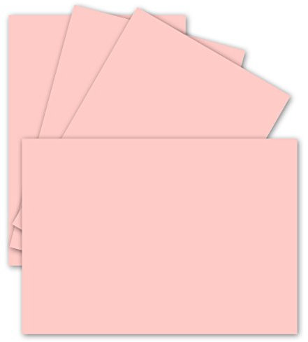 100 Einzel-Karten DIN A6-10,5 x 14,8 cm - 240 g/m² - Rosa - Tonkarton - Bastelpapier - Bastelkarton- Bastel-karten - blanko Postkarten