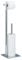 Relaxdays Toilettenpapierhalter stehend PAGNONI, Rollenhalter Toilettenpapier, 4 Ersatzrollen, HBT 71x20x20 cm, silber
