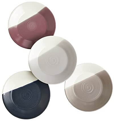 Royal Doulton 40032938 Plates-1815 Coffee Studio Side Set of 4-Medium Plates Ideal for Cake, Pastries or Breakfast, 16cm Each, Porcelain, Multi
