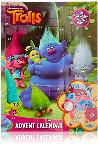 Hairific Advent Calendar - Beauty-Adventskalender mit 24 TROLLigen Haaraccessoires für Kinder - von TROLLS