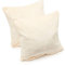 MALIKA Set 2er Kissenbezug Cashmer Touch Fleece Kissenhlle Sofakissen Kopfkissenbezug Kissenbezug Couchkissen, Gre:2X 80x80 cm, Designe:Creme