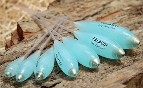 Paladin Sbirolino langsam sinkend 40g - Forellenpose - Legierter Stahl - Fischgewicht - Tropfen - Türkis