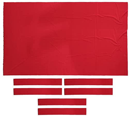 SM SunniMix 9ft Billardtisch Abdeckung Tuch (Maße 280 x 153 cm) Pool Billiard Billiardtuch - rot
