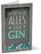 KE - Humorvolle Geburtstagskarte mit Gin-Motiv, B6 Format inklusive Umschlag, Design mit Klarsichtfenster und Pailletten-Dekor.