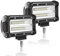 Willpower 2pc LED Scheinwerfer 5‘’ 13cm 72W LED Arbeitsscheinwerfer 12V 24V Zusatzscheinwerfer Auto Flutlicht Rückfahrscheinwerfer Led Wasserdicht für Offroad Traktor SUV UTV ATV