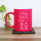 eBuyGB Personalised This Grandma, Nana, Granny, Nanny, Nanna, Gran, Nan Belongs to Mug, Neon 350ml Coffee Cup, Mother's Day Gift, Family Members, Grandchildren, Kids Names, Birthday Present (Pink)