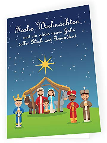 Seelenzauber Weihnachtskarte Heilige Familie mit passendem Umschlag 1x Karte 1x Umschlag