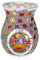 BSTKEY Mosaic Glass Essential Oil Burner Wax Melt Burner, Colorful Fragrance Oil Warmer Tealight Candle Holder Burner, Home Decor Incense Aroma Diffuser Wax Burner