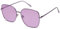 SOJOS Sonnenbrille Damen Vintage Verspiegelt, Herren Retro Übergröße Eckig Sonnenbrille UV400 Schutz Rechteckige Brille SJ1146 mit Violett Rahmen/Violett Linse