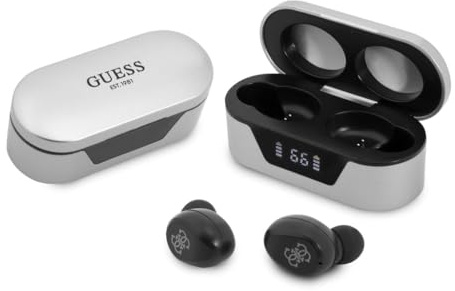 Guess Bluetooth Earphones Stereo TWS Digital Bt5 Classic with Docking Station/Grey (Gutwst31Eg)