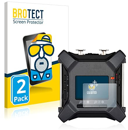 BROTECT Schutzfolie für Zoom F3 field recorder | 2 Stück Entspiegelnder Displayschutz Made in Germany Matte Displayschutz-Folie Anti-Reflex Anti-Fingerprint Einfache Montage