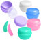 Contenant Cosmetique Vide, 5 pièces Recipient Cosmetique avec 2PCS Spatules, Pot Creme Vide avec Bouchon à vis pour crèmes pour Crème, Échantillons, Poudre, Baume à Lèvres