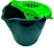 Acan Tradineur - Cubo para Fregar Redondo Negro con escurridor, Polipropileno, Incluye asa y línea de Medida, Ligero, Limpieza, hogar, Fabricado en España, 13,5 litros, Color escurridor Aleatorio