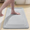 Smiry Memory Foam Bath Mat, 40 x 60 cm, Extra Soft Non-Slip Mat, Super Absorbent Quick Dry Bath Mat, Thick, Comfortable, Machine-Washable Floor Rug, Light Grey