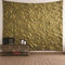 CEVAN Wandbehang Landschaft Wandtuch Ethno Geprägtes Blatt-Blumen-Muster Wandteppich Querformat Wanddekoration Vorzimmer Kunst Dekorationen Decke Wandbehang Stoff Gold 100x70cm