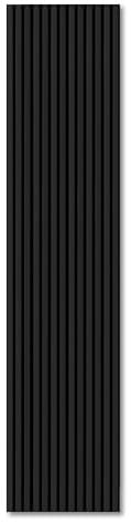 KAISER plastic® Akustikpaneele | Farbe: schwarz | Wandpaneele im Format 240 x 60 cm | Lamellenwand in Pastellfarbe | moderne Wandverkleidung (240 x 60 cm - 4 Stk.)