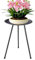 ZEECER Supporto per piante, alto 50 cm, per interni ed esterni, moderno, antiruggine, tavolino rotondo in metallo, tavolino multiuso per piante, piccolo tavolino da esterno per patio, giardino,