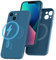 Garegce Magnetic Case for iPhone 13 Compatible with MagSafe, Shockproof Liquid Silicone Cover, Camera Protection, Ultra Thin Scratch Resistant Soft Case for iPhone 13 – 6.1 Inches, Dark Blue