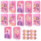12 Pcs Sacchetti Festa Barb, Adesivi Sacchetti Regalo Compleanno Barb, Sacchetti Caramelle Compleanno Bambini Barb, Sacchetti Di Barb Per Feste Di Compleanno, Sacchettini Compleanno Bambina Barb