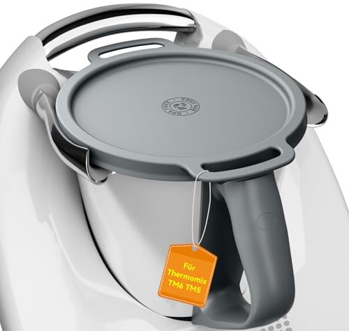 OTOmitra Couvercle en silicone pour Thermomix TM6/TM5, sans BPA, couvercle en silicone durable, pour Thermomix, passe au lave-vaisselle et adapté à un usage alimentaire, gris