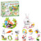 MKKZLPN Osterhase, 12-In-1-Puzzle, SüßEs Hasenspielzeug, Ostergeschenk, Hasen-Set, Baustein-Puzzle, Tierbauset FüR MäDchen Und Jungen Ab 8 Jahren, Kreatives Geburtstagsgeschenk