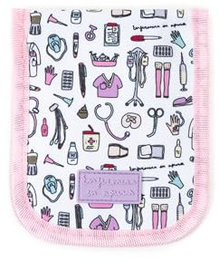 Enfermera en apuros Organizador de Bolsillo Enfermería, 14,5 x 12 cm, Diseño Sanitario, Impermeable, Color Aguamarina (Rosa)