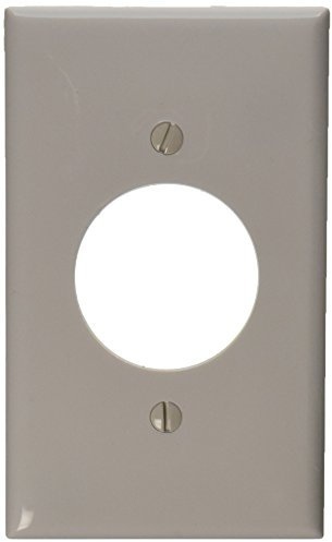 Leviton 1-Gang 1.60-inch diámetro, Embellecedor para Enchufes, Placa de Pared de Receptáculo de Dispositivo