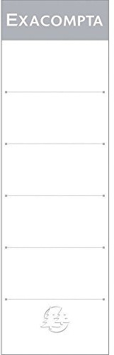 Exacompta 10 Étiquettes Cartonnées pour Classeurs à Levier Blanc Dos 50 mm