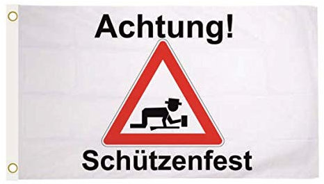 U24 Fahne Flagge Achtung Schützenfest 90 x 150 cm