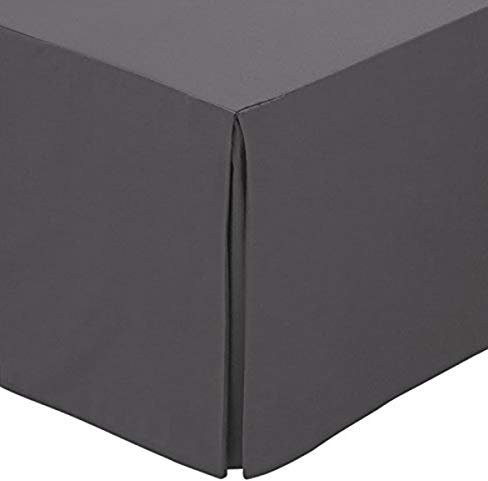 Helena Springfield unifarbene Perkal 50/Faltenvolant, verschiedenen Größen und Farben, anthrazit, King Size