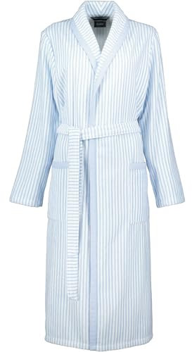 Cawö Home Bademäntel Damen Schalkragen 3423 mittelblau - 11 XL