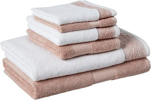 Modern Threads 2 Serviettes de Bain et 2 débarbouillettes en Coton Rose Standard
