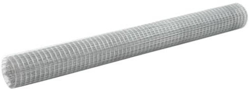 vidaXL Grillage Métal Acier 10x1,5 m Carré Argenté Treillis Clôture de Jardin