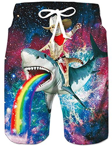 TUONROAD Herren Badehose Badeshorts Sommer Strand Surfen Boardshorts Bademode mit Tasche 3XL
