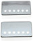 KAISH Humbucker Gitarren-Tonabnehmerabdeckung aus Messing, Humbucker-Tonabnehmerabdeckungen, 50 mm/52 mm Stangenabstand, Tonabnehmerabdeckungen für Epi Les Paul, Chrom, 2 Stück