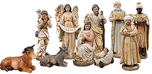 The Healing Corner Christmas Nativity Set Traditional Xmas Scene 10 figures 6 Multicolour