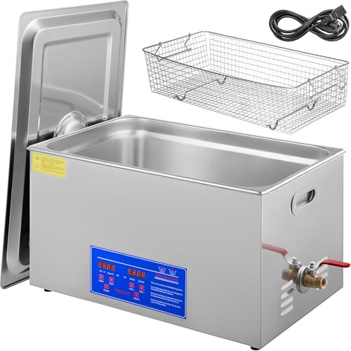 VEVOR Nettoyeur A Ultrasons 22L, 480W 220V, à 80 Degrés, Digital Affichage Ultrasonique pour les bijoux, les lab, les équipements industriels Inox